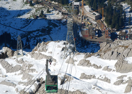 Säntis-Schwebebahn: Bauszenerie nimmt schöne Formen an