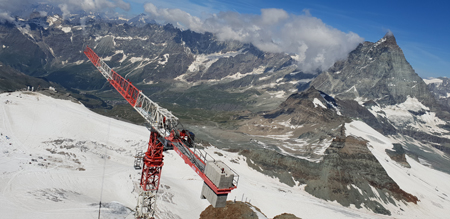 Aussenbaustelle vom Matterhorn glacier ride. Kulturonline.ch